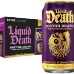 liquid death doctor death cherry cream spice sparkling water