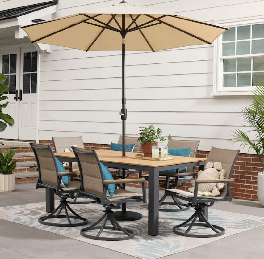 lowes patio table set