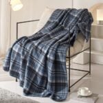 mainstays throw cozy blue plaid