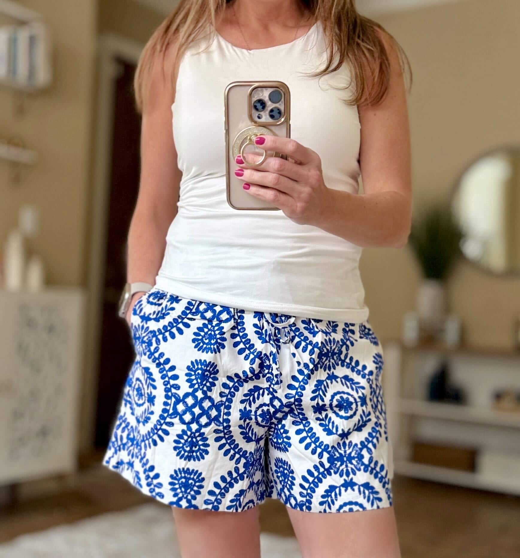 mary blue shorts