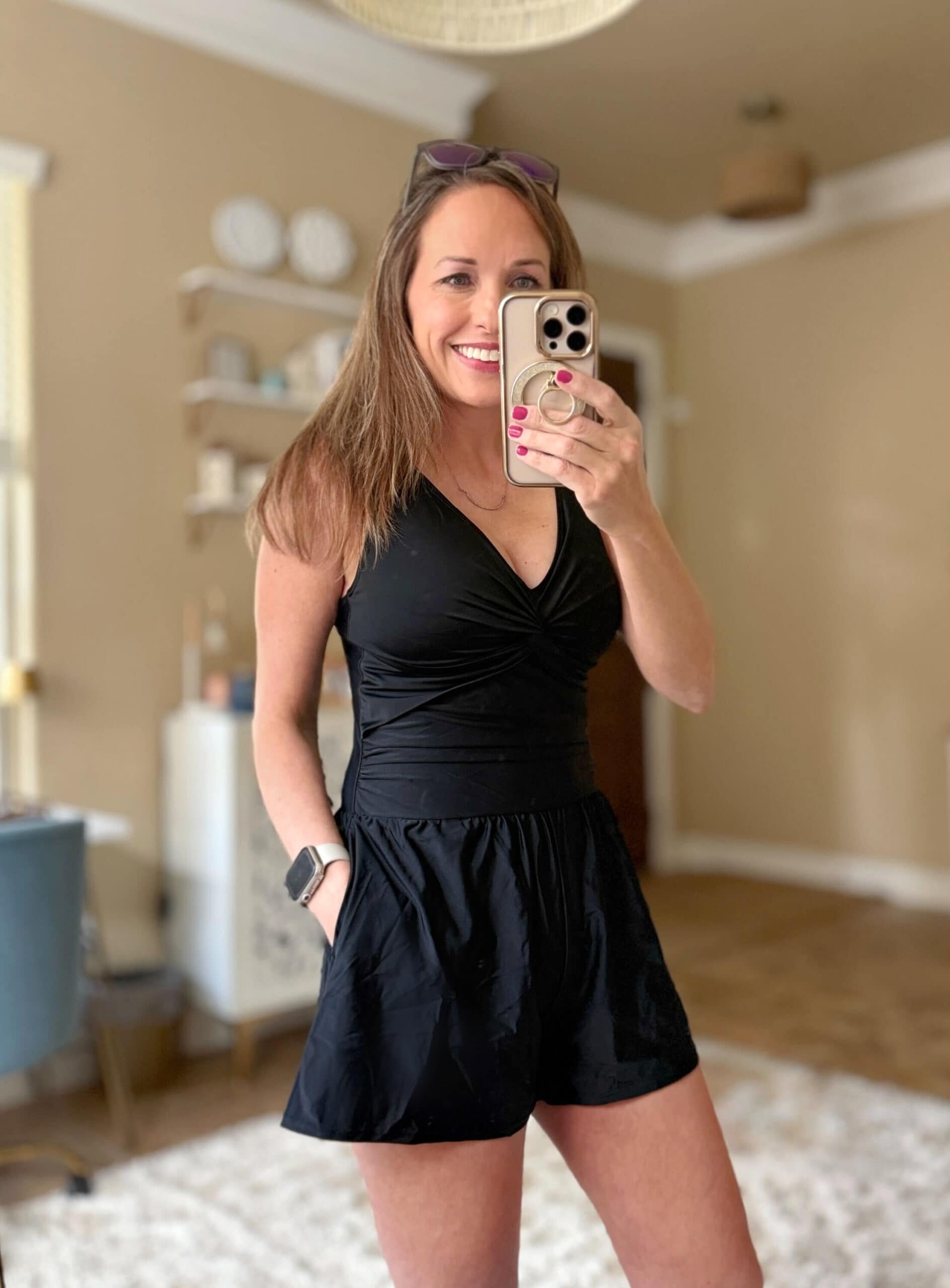 mary swim romper modest