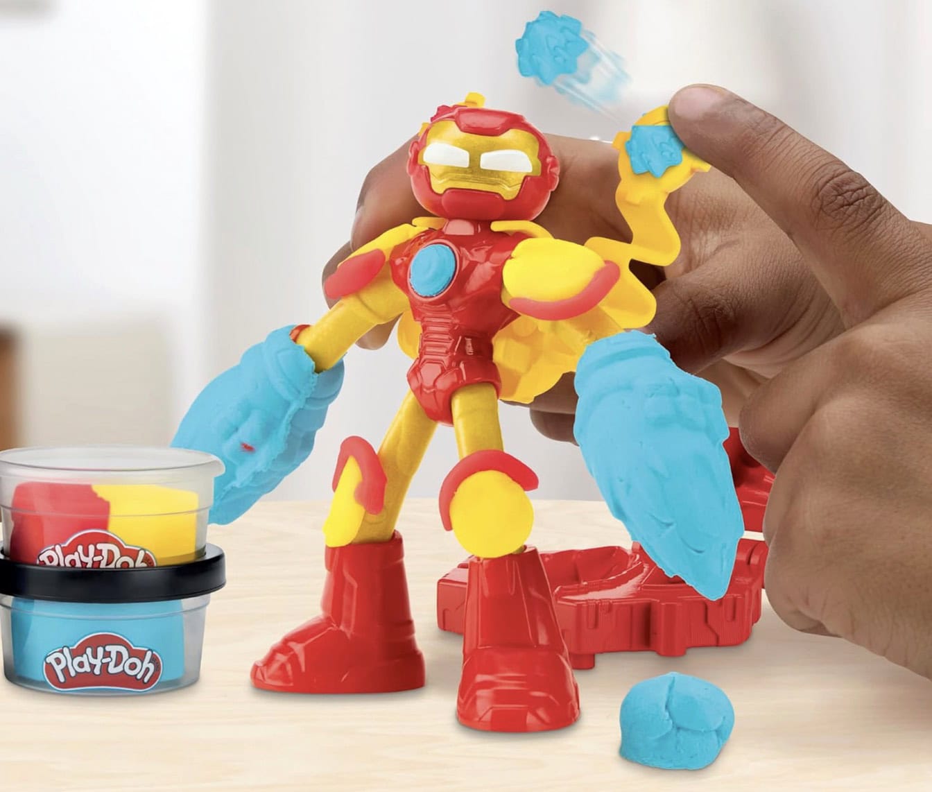 play doh iron man blast launcher