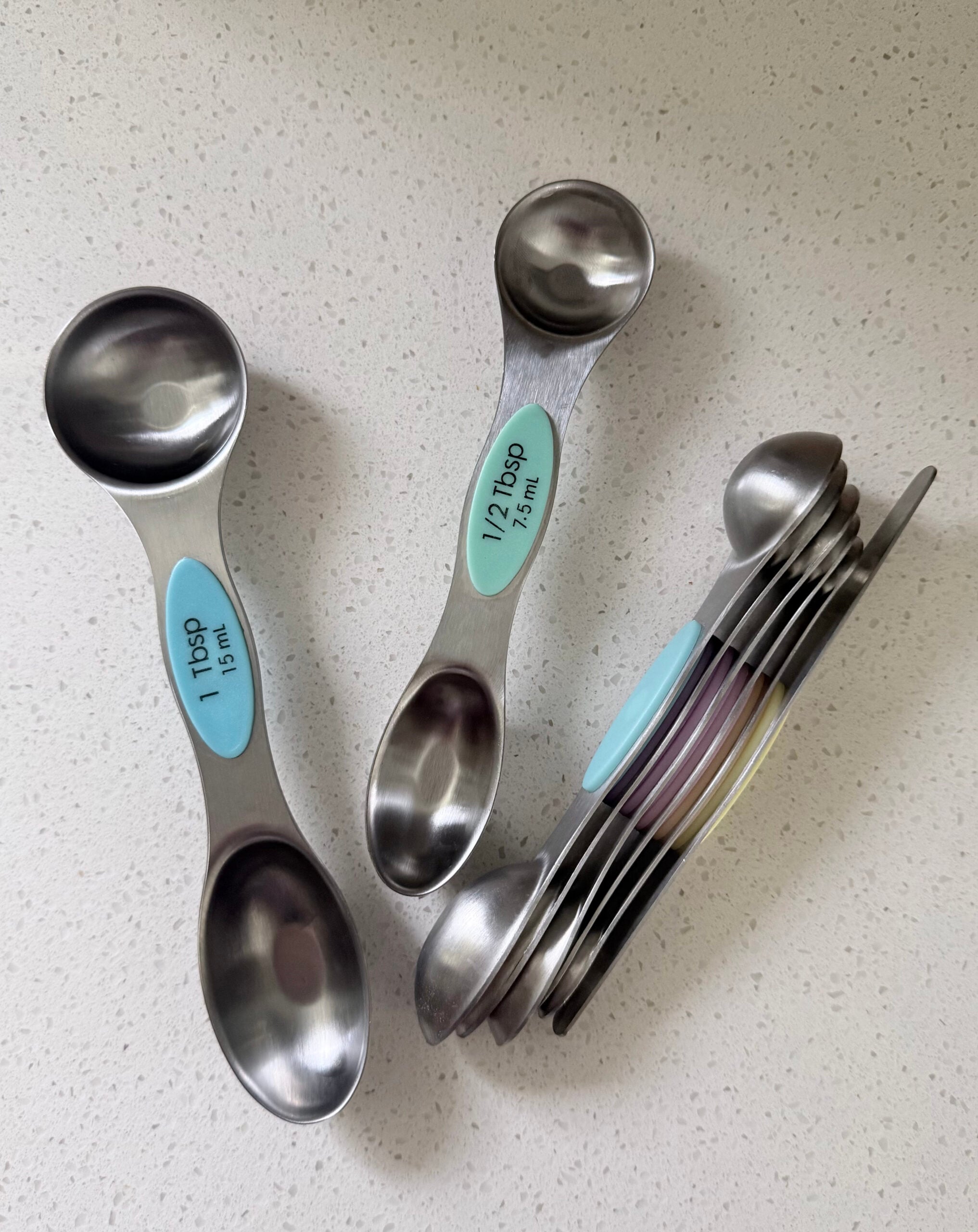 stainless steel magnetic stacking measuring spoons
