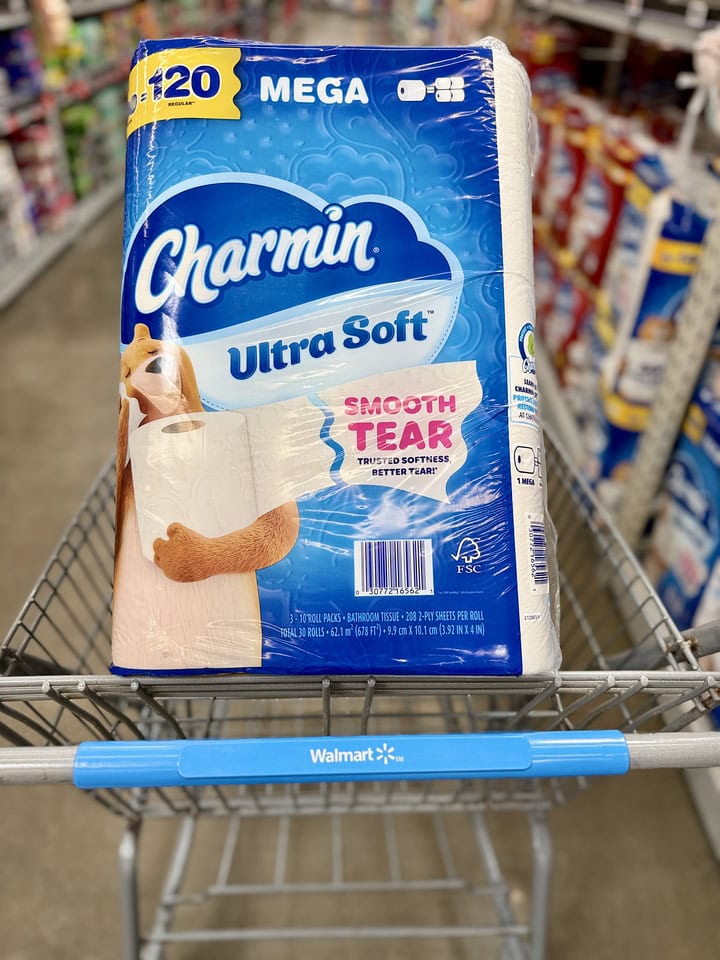 Charmin Ultra Soft Toilet Paper Cart