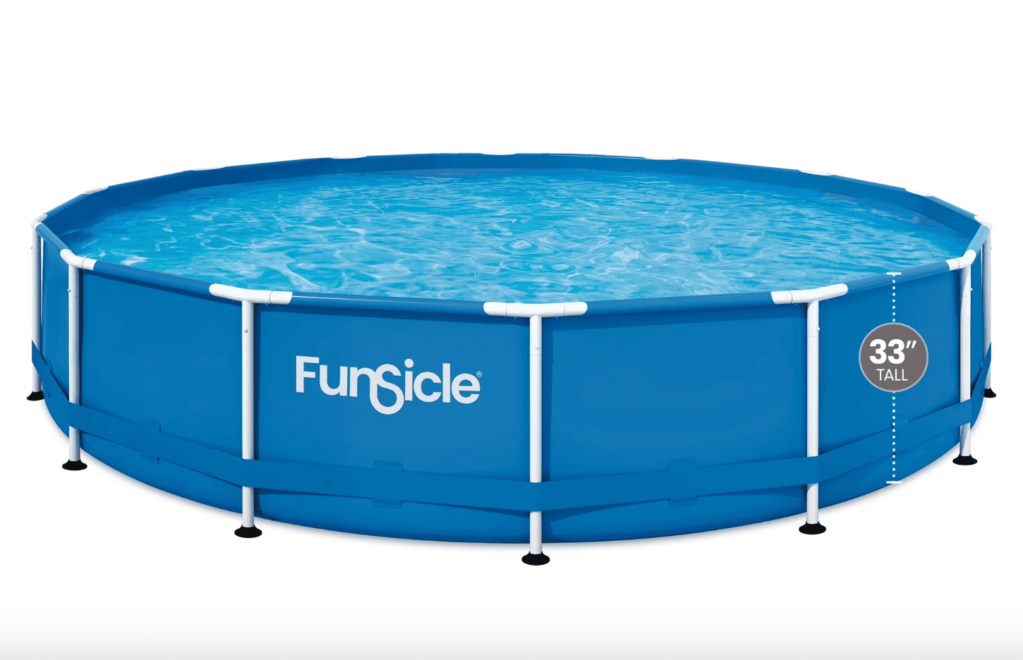 Funsicle 14ft Activity Above Ground Metal Frame Swimming Pool, Includes SkimmerPlus Pump, Round, Age 6 & up 2