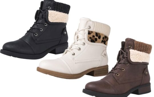 GLOBALWIN Women's Combat Boots Dressy Lace Up Ankle Boots Colors