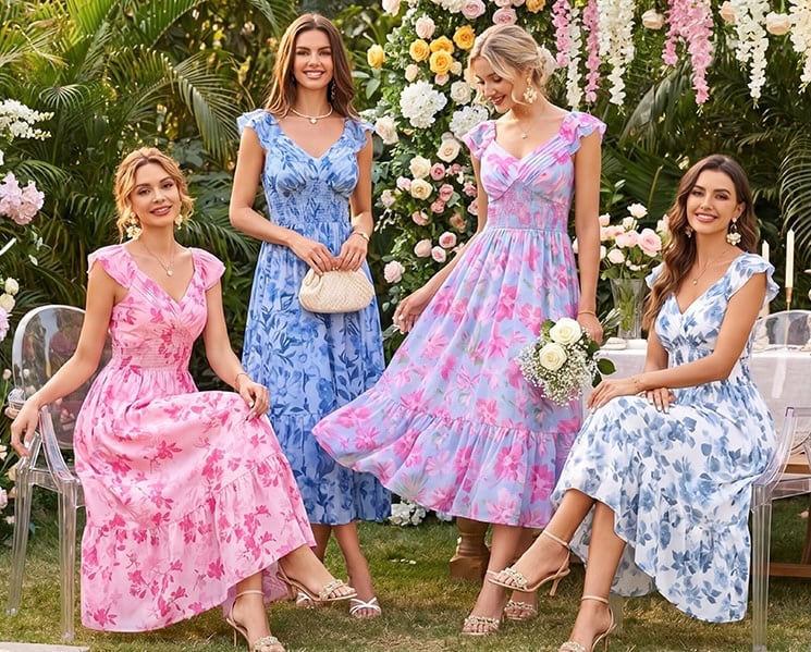 GRACE KARIN Women's Summer Floral Maxi Dress