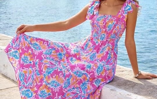 Kate Kasin Summer Womens Floral Boho Maxi Dress