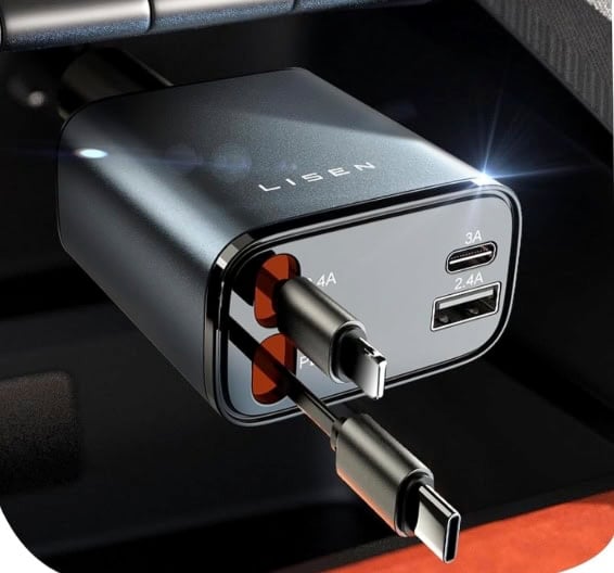 LISEN Retractable Car Charger
