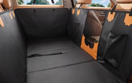 MJIAIDEA Hard Bottom Car Seat Back Cover for Dogs