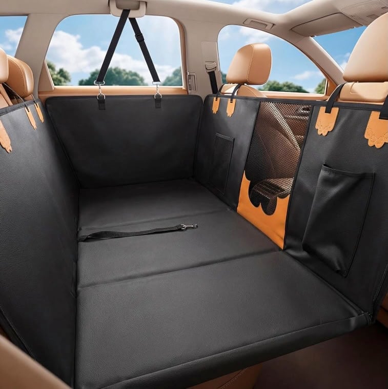MJIAIDEA Hard Bottom Car Seat Back Cover for Dogs