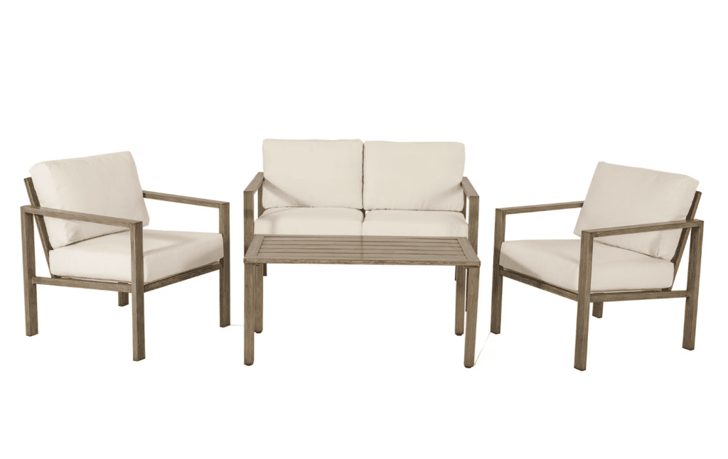 Mainstays Dashwood 4pc Conversation Set, Creme