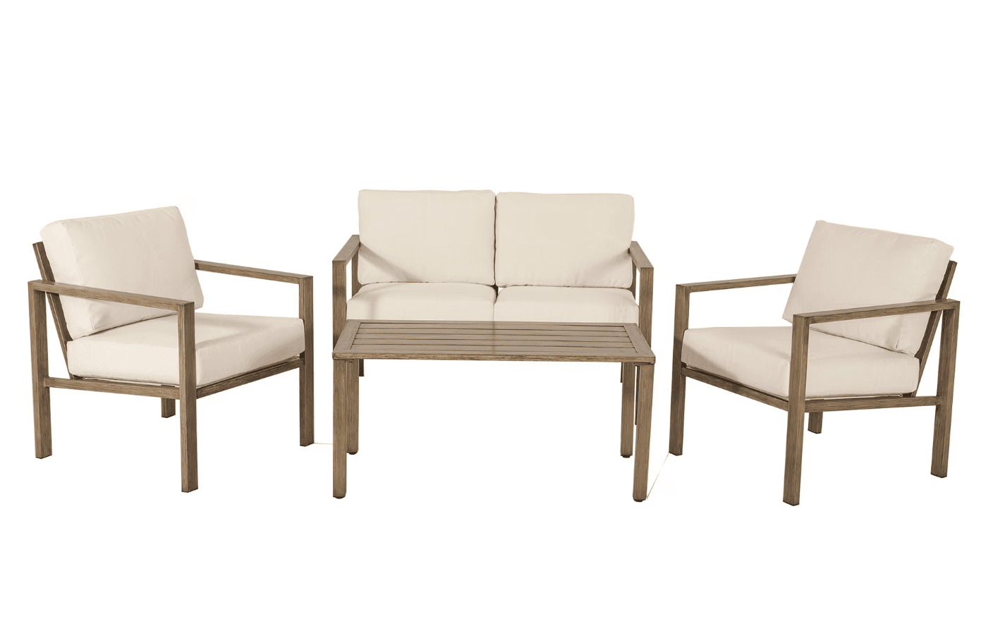 Mainstays Dashwood 4pc Conversation Set, Creme