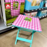 Ozark Trail 19 inch Plastic Folding Outdoor Camp Side Table Open