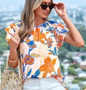 PRETTYGARDEN Boho Floral Top