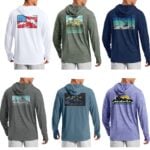 Pudolla Men's UPF 50+ Sun Protection Rash Guard Hoodie