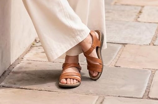Rihero Orthopedic Arch Support Tan Sandals