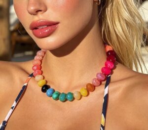 SHANTYSON Chunky Beaded Necklace