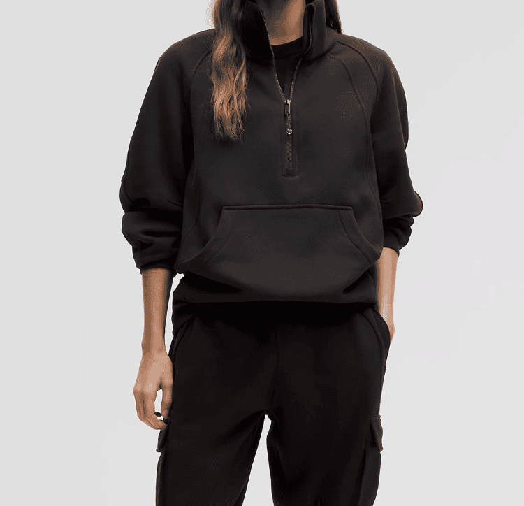 Scuba Oversized Funnel Neck Half Zip