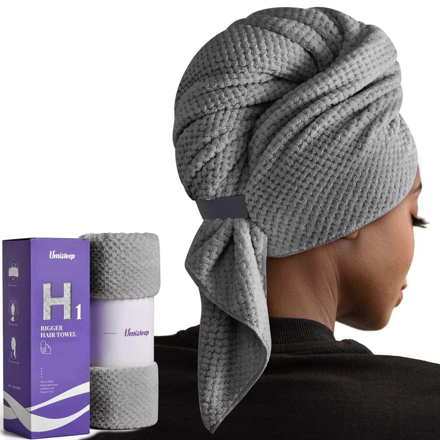 Umisleep Extra Large Microfiber Hair Towel