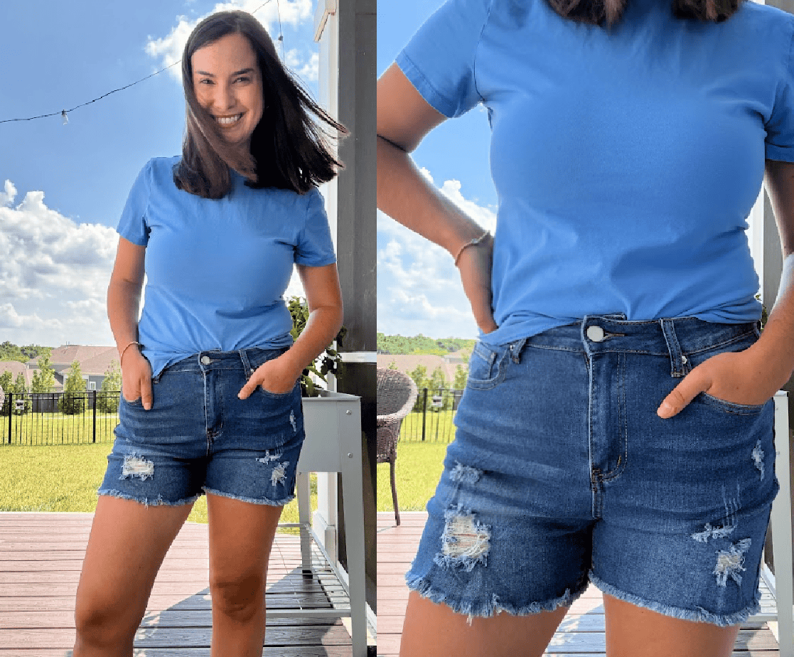 allison mixshe jean shorts review