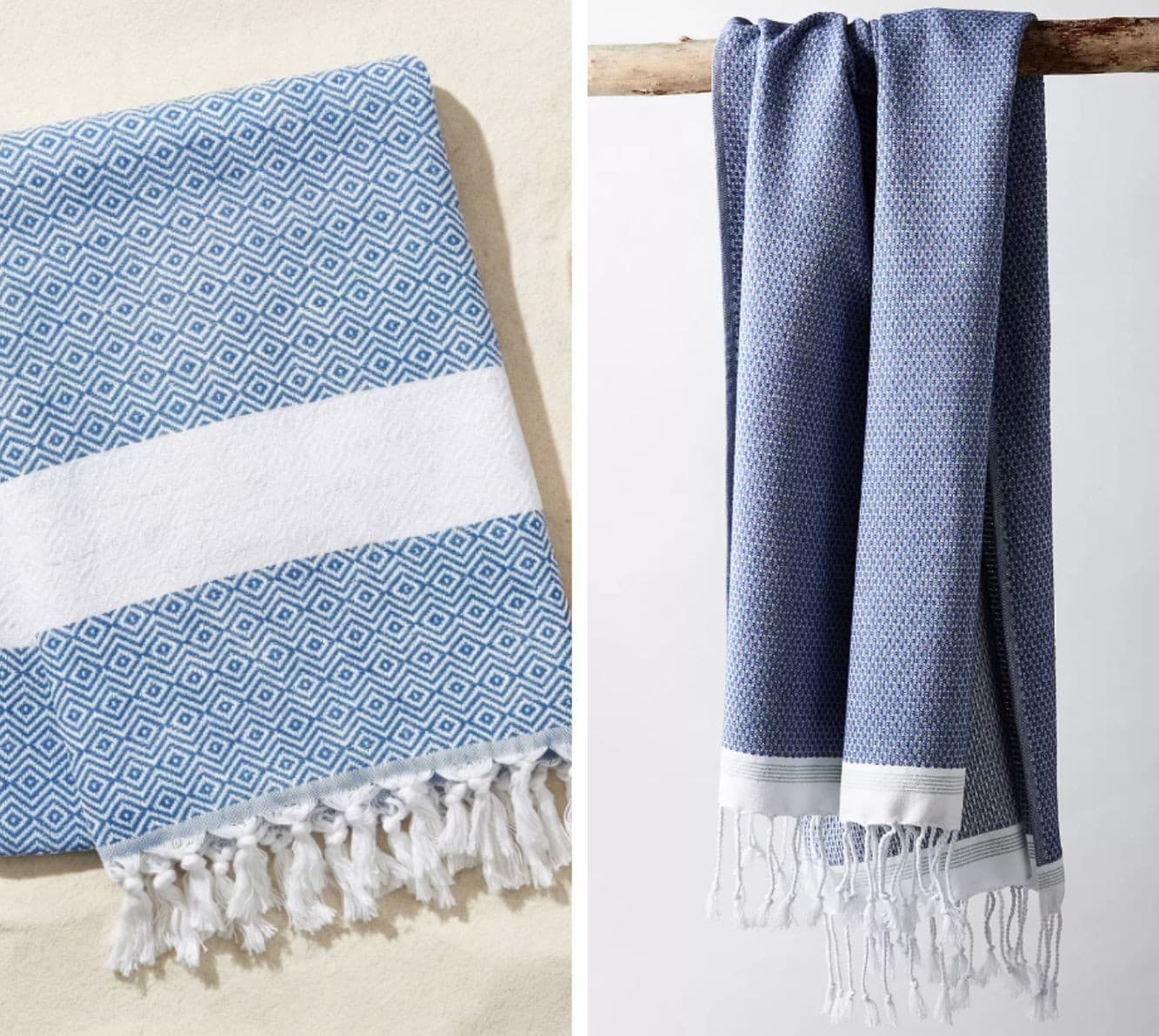 blue turkish towel