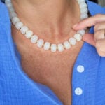 chunky white stone necklace