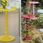 colored spindle table dupe
