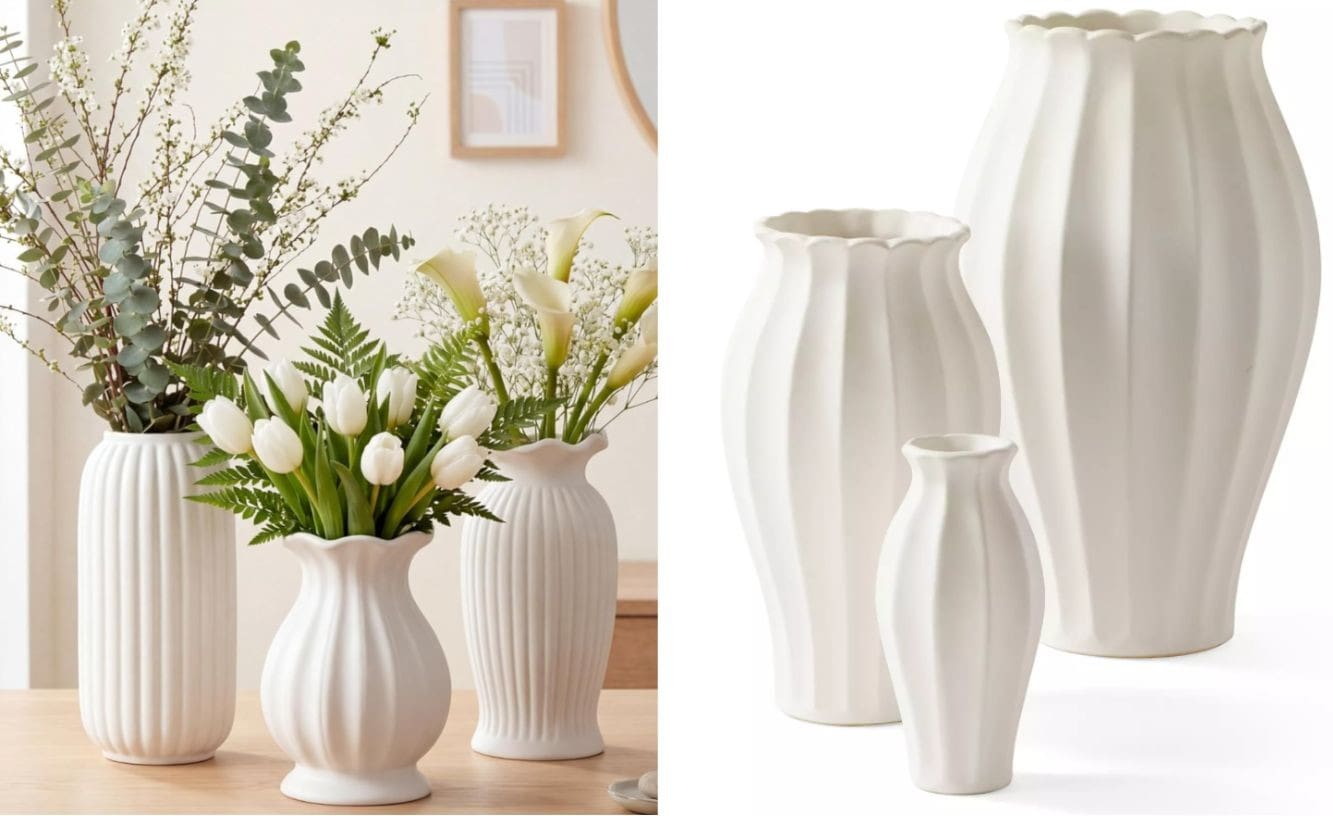 fluted vase set dupe
