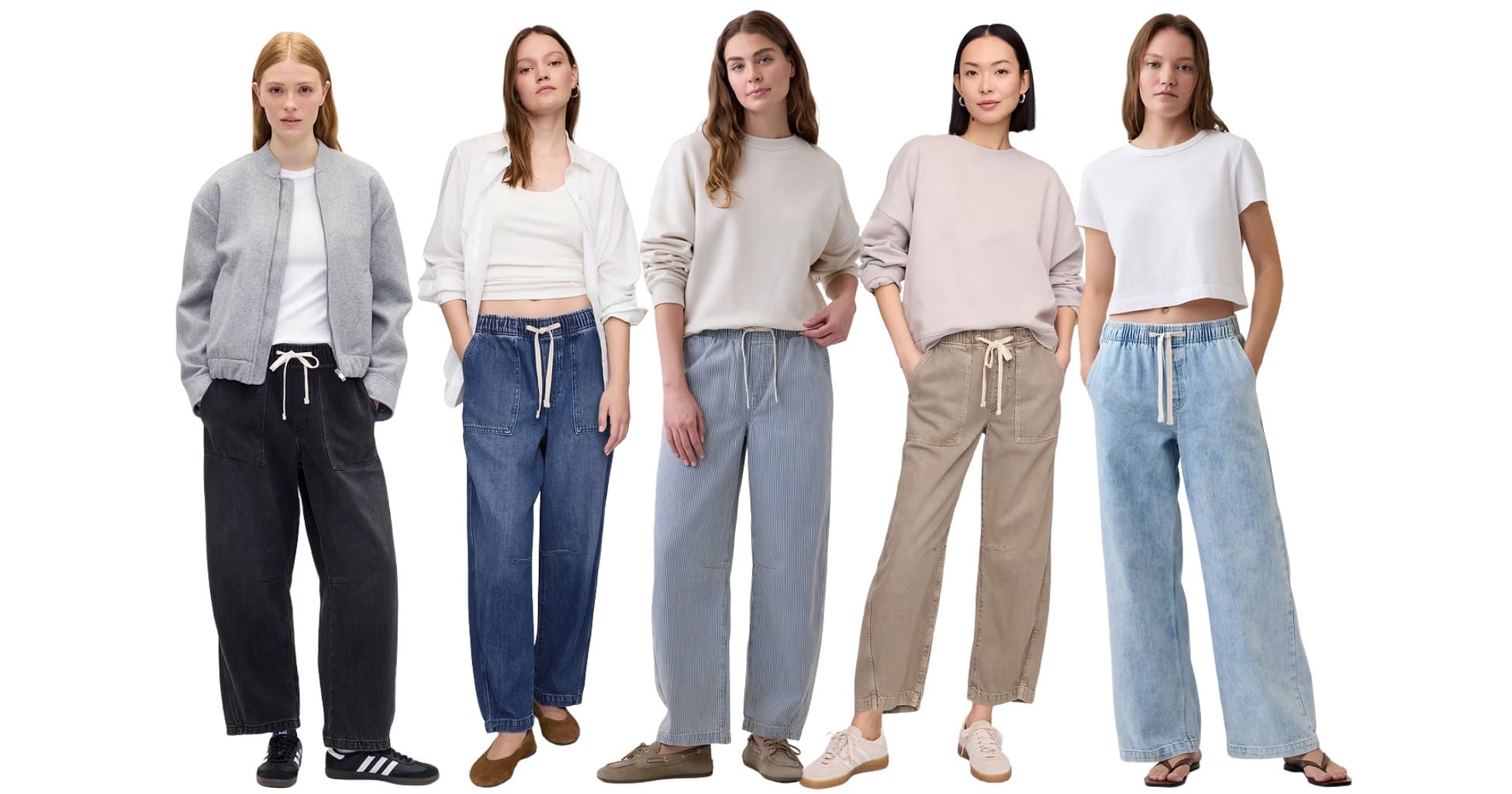 gap factory barrel jeans pull on
