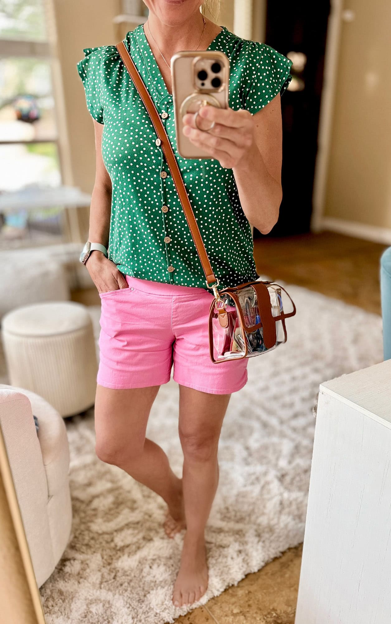 mary cluci clear stadium purse