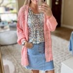 pink cardigan