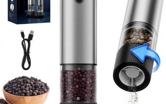 salt pepper grinder stainless steel