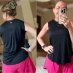 santiny workout black tops