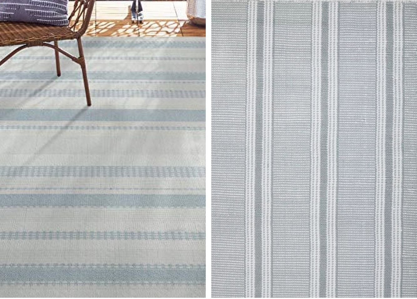 striped outdoor rug dupe