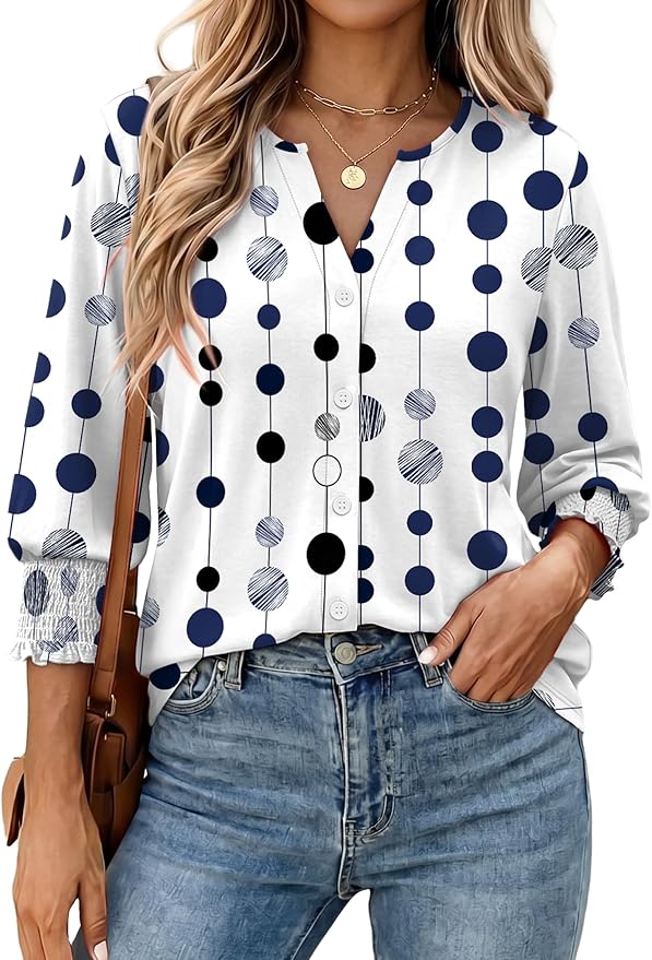 3:4 sleeve wiholl blouse amazon