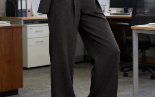 ANRABESS Women Wide Leg Dress Pants