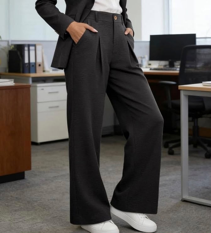 ANRABESS Women Wide Leg Dress Pants