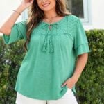 Anbech Womens Plus Size Tunic Top