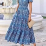 BTFBM Womens Summer Floral Maxi Dress