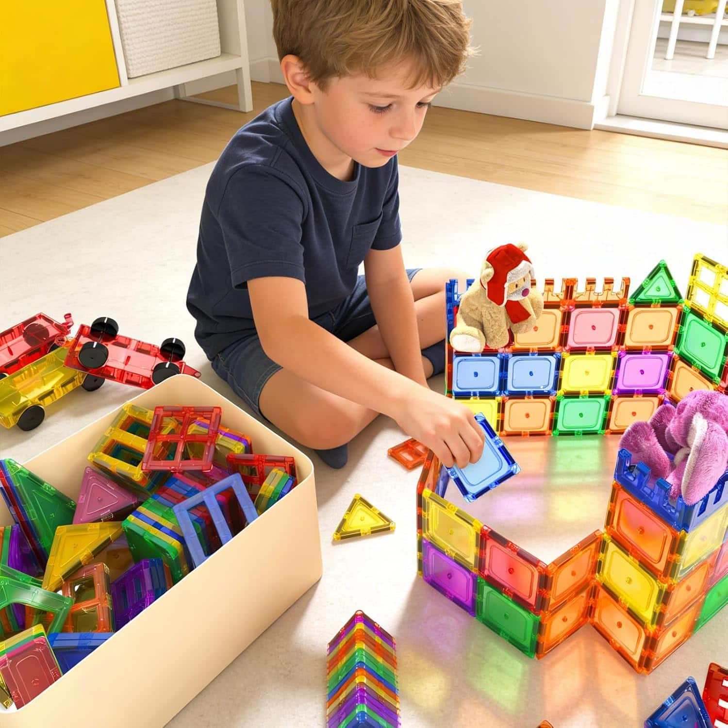 Coodoo Magnetic Tiles Kids Toys STEM 1 Coodoo Magnetic Tiles Kids Toys STEM 1