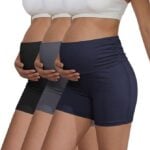 Ekouaer Pack Women's Maternity Biker Shorts