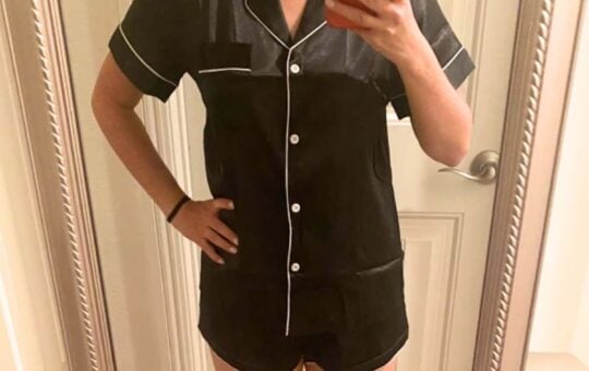 Ekouaer satin silk pajama shorts set (4)
