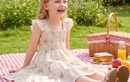 HONGTEYA Toddler Girl Ruffle Sleeveless Dress