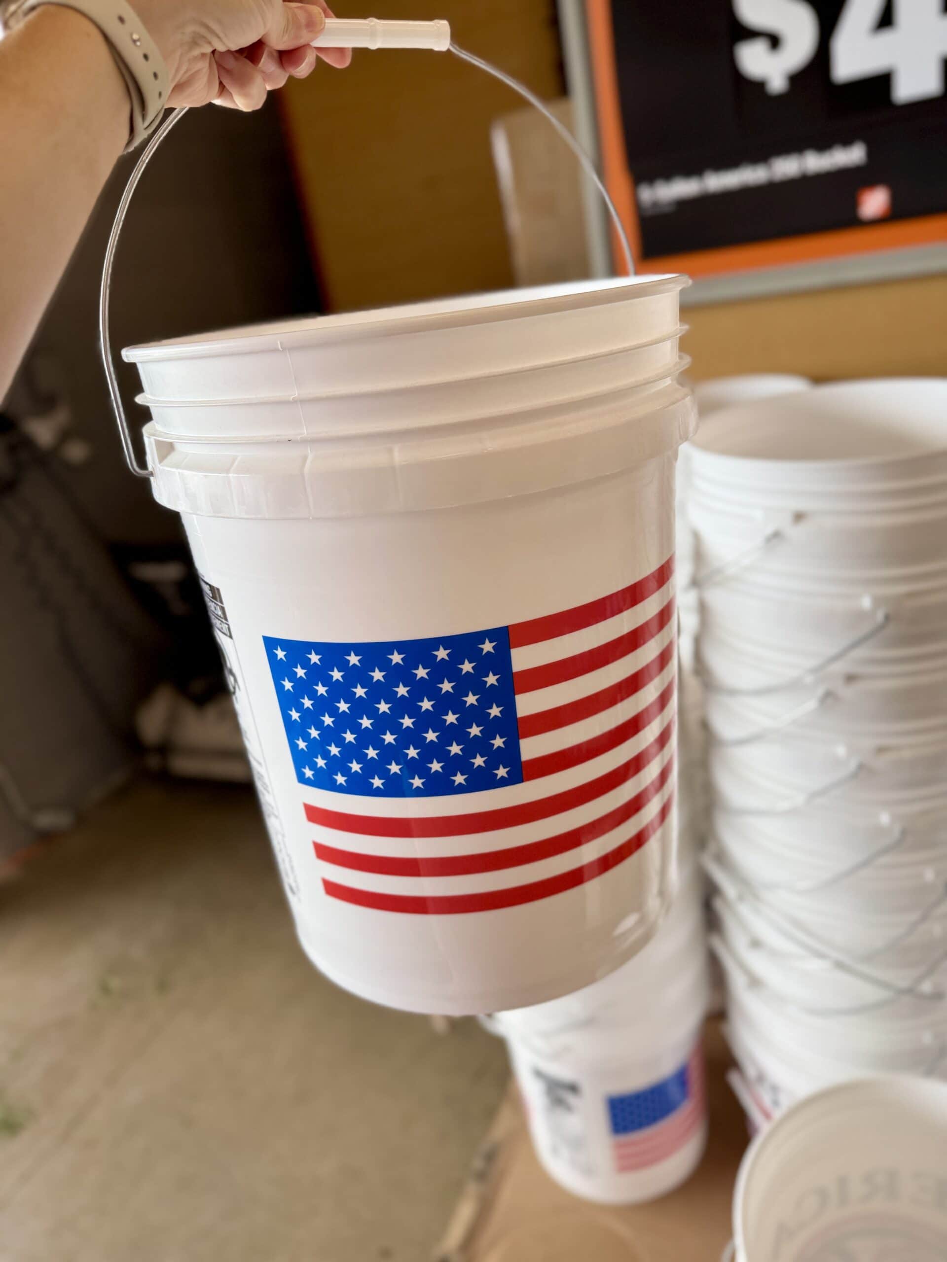 Home Depot Leaktite America 250 5 Gallon Bucket Flag