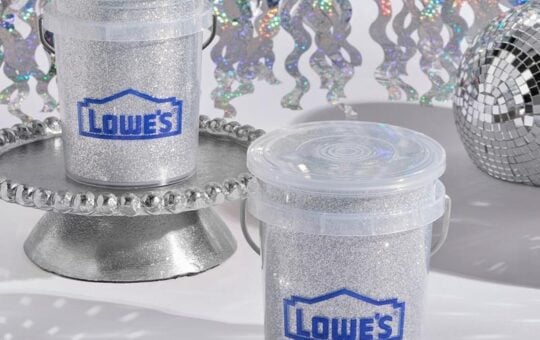 Lowe's Silver Glitter Mini Bucket