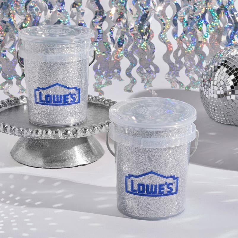 Lowe's Silver Glitter Mini Bucket