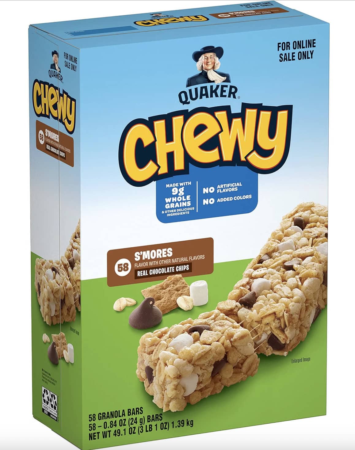 Quaker Chewy Granola Bars, S'mores, 58 Count