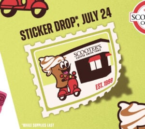 Scooters Drive Thru Sticker
