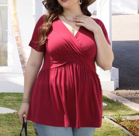TIANZHU Women's Plus Size Dressy Tops